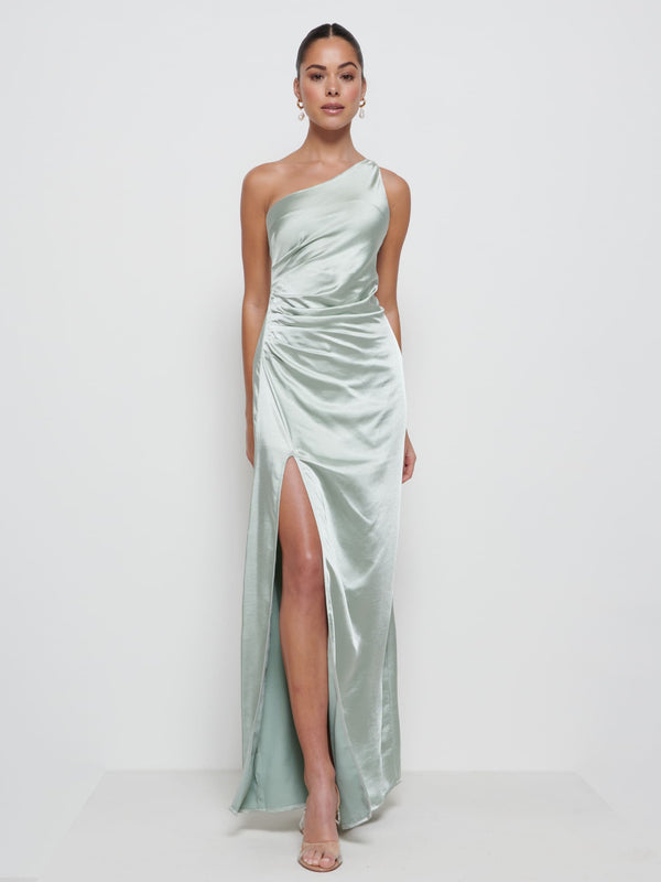 pretty lavish Amelia Ruched Maxi Bridesmaid Dress