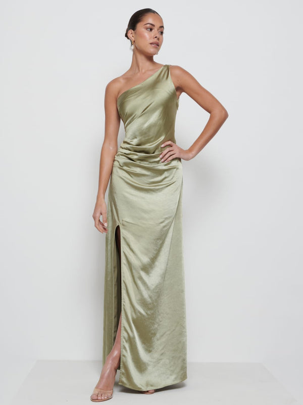 Pretty Lavish Amelia Ruched Maxi Bridesmaid Dress