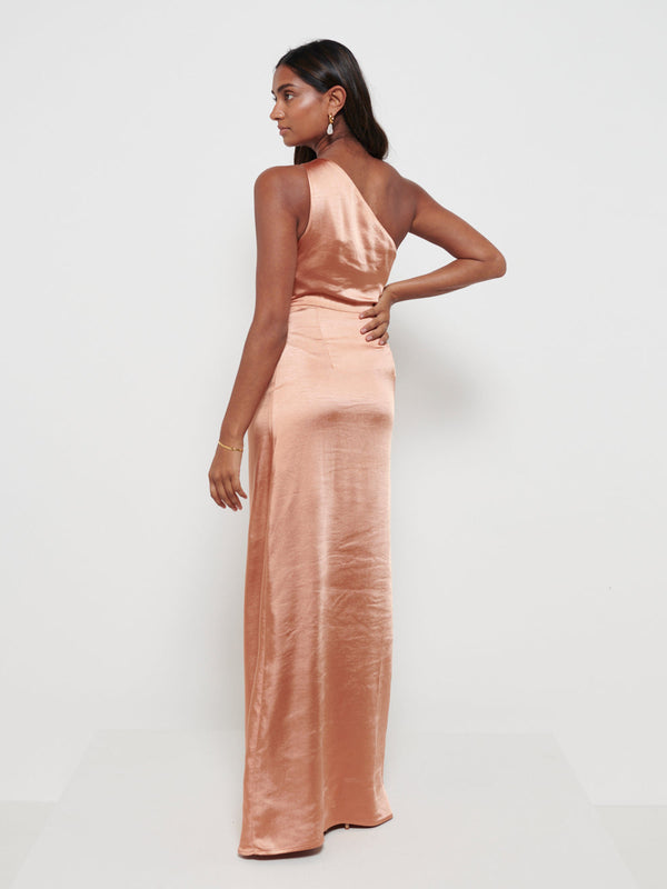 Pretty Lavish Amelia Ruched Maxi Bridesmaid Dress
