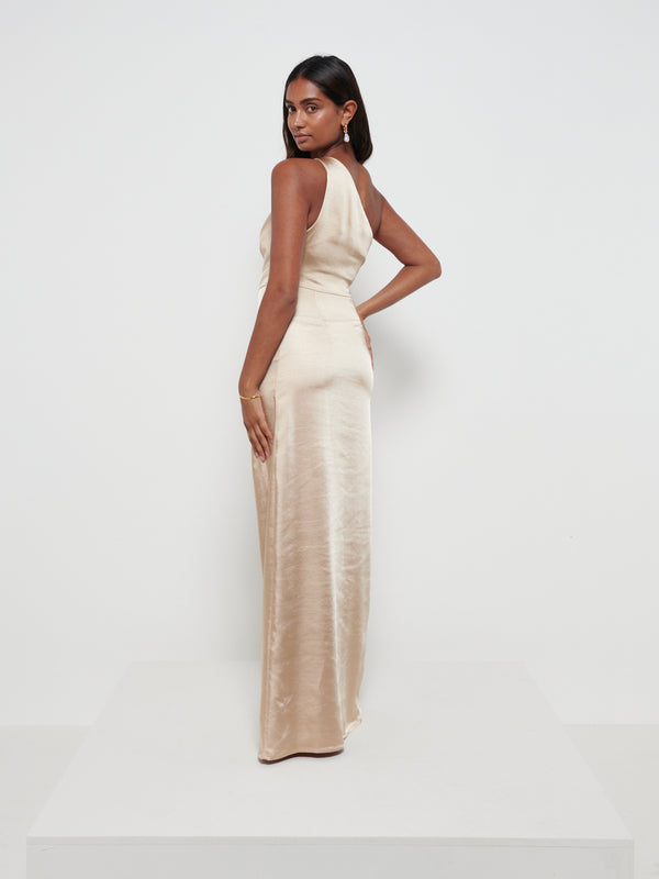 Pretty Lavish Amelia Ruched Maxi Bridesmaid Dress