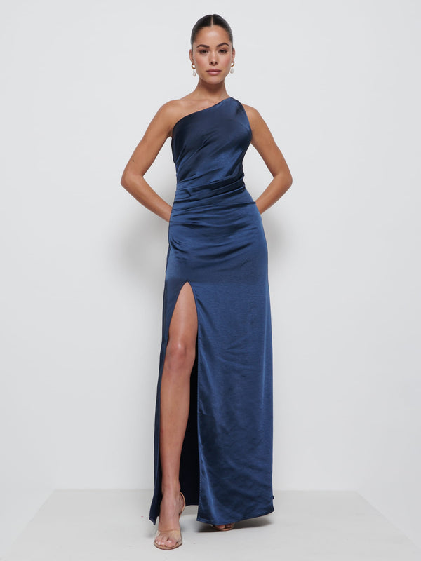 pretty lavish Amelia Ruched Maxi Bridesmaid Dress