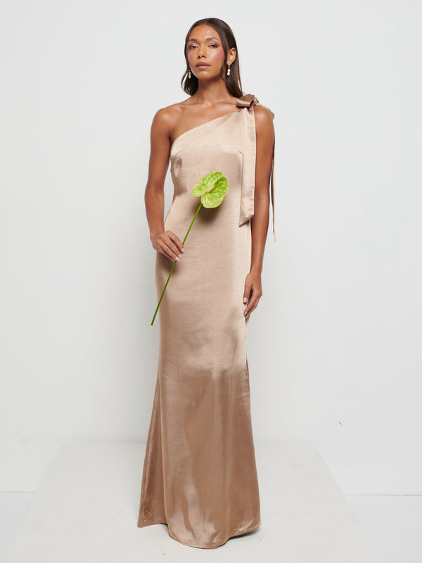 pretty lavish Amelia Tie Maxi Bridesmaid Dress