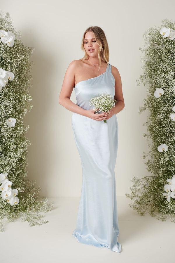pretty lavish Amelia Tie Maxi Bridesmaid Dress