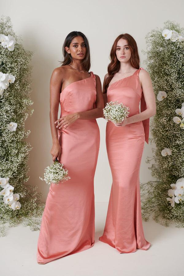 pretty lavish Amelia Tie Maxi Bridesmaid Dress