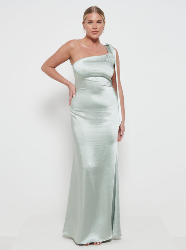 pretty lavish Amelia Tie Maxi Bridesmaid Dress