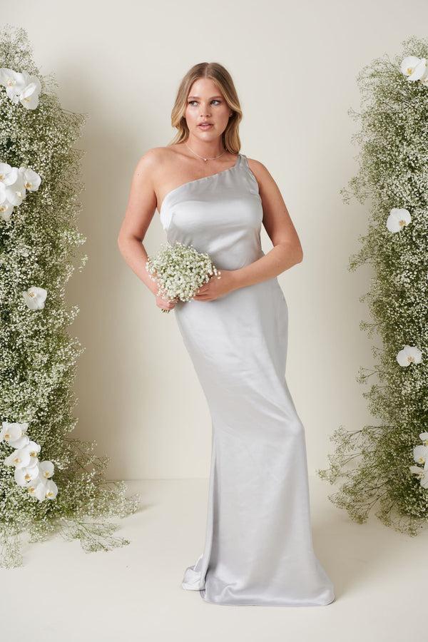 pretty lavish Amelia Tie Maxi Bridesmaid Dress