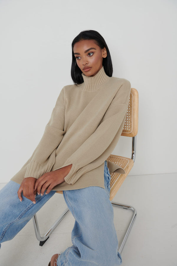 pretty lavish Amory Grown Neck Knit Jumper