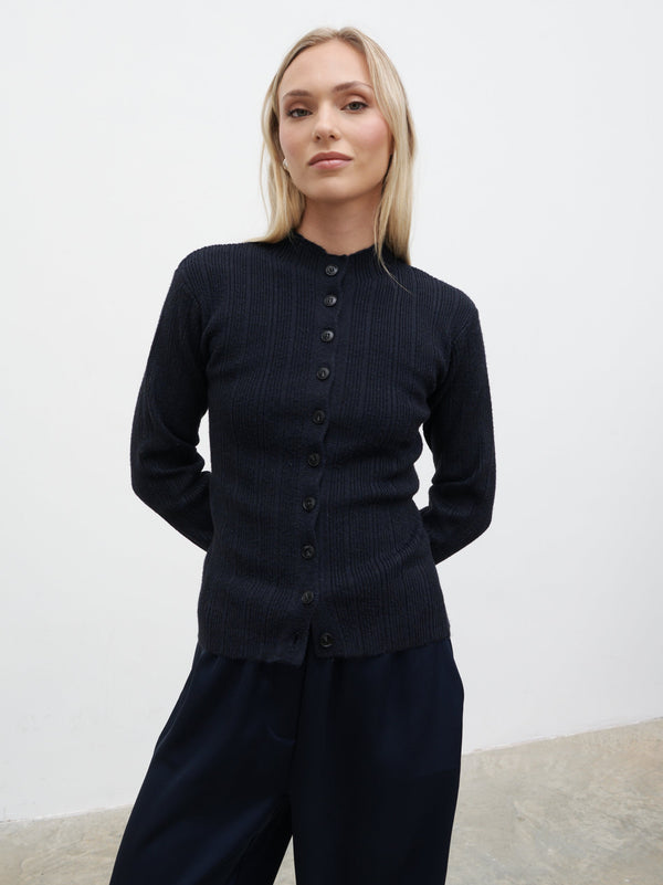 Pretty Lavish Ariana Fitted Knit Buttoned Cardigan