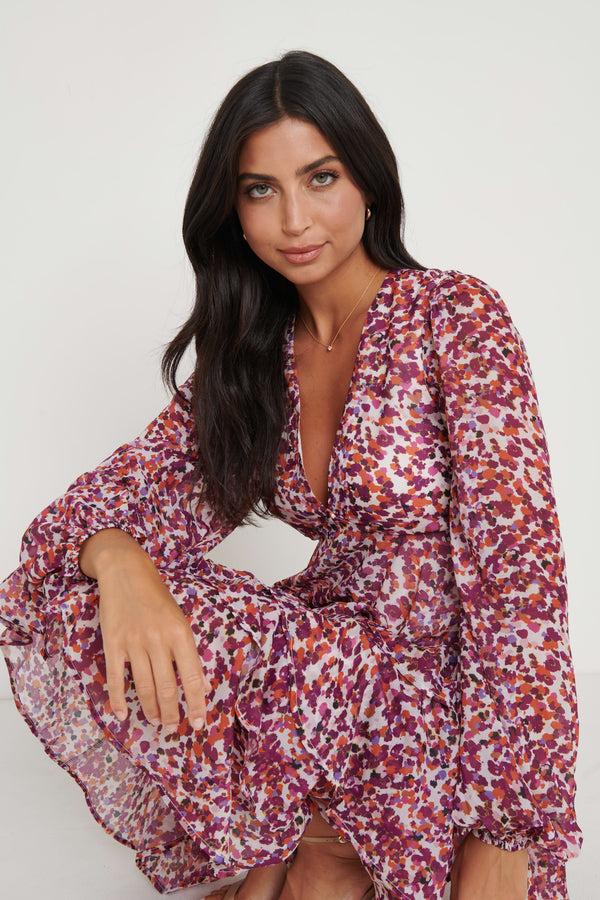 Pretty Lavish Ashton Ruffle Midi Dress