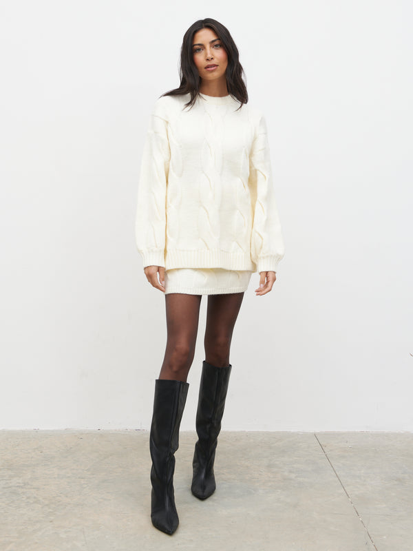 Pretty Lavish Atlantic Chunky Cable Knit Jumper