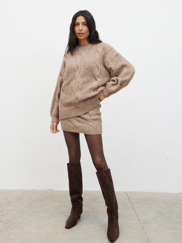 Pretty Lavish Atlantic Chunky Cable Knit Jumper