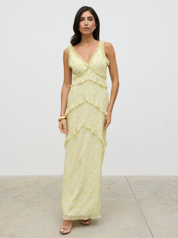 Pretty Lavish Aurelia Ruffle Maxi Dress