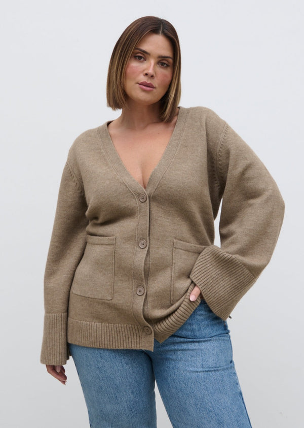 Pretty Lavish Autumn Knit Cardigan Curve