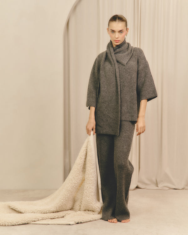 pretty lavish Beautrix Knit Attached Scarf Jumper