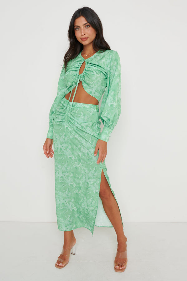 Pretty Lavish Bec Ruched Waist Midaxi Skirt