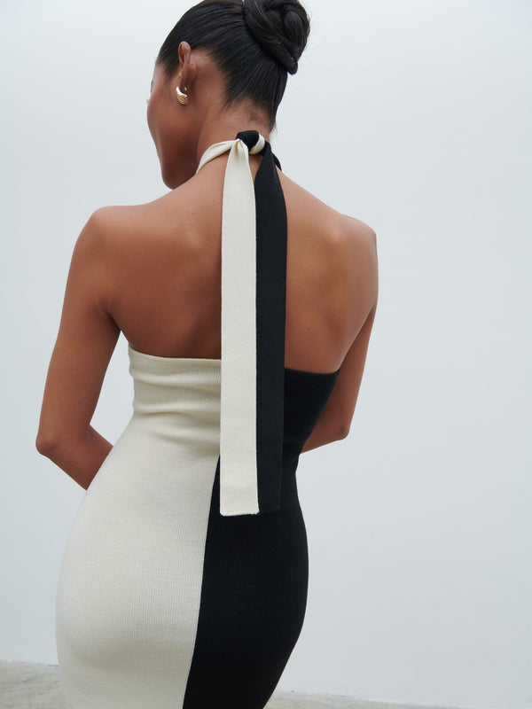 Pretty Lavish Berkley Contrast Knit Maxi Dress