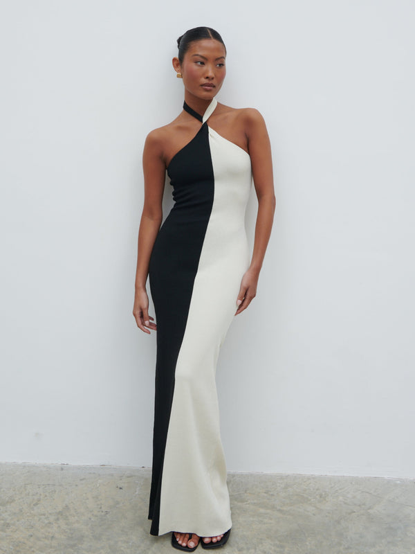 Pretty Lavish Berkley Contrast Knit Maxi Dress