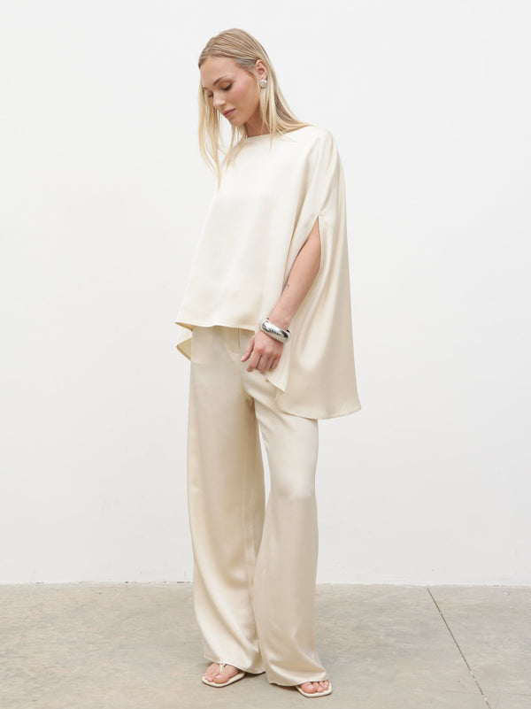 Pretty Lavish Breya Cape Floaty Satin Top