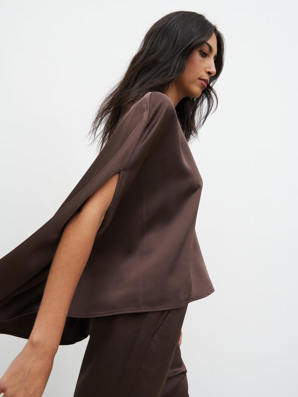 Pretty Lavish Breya Cape Floaty Satin Top