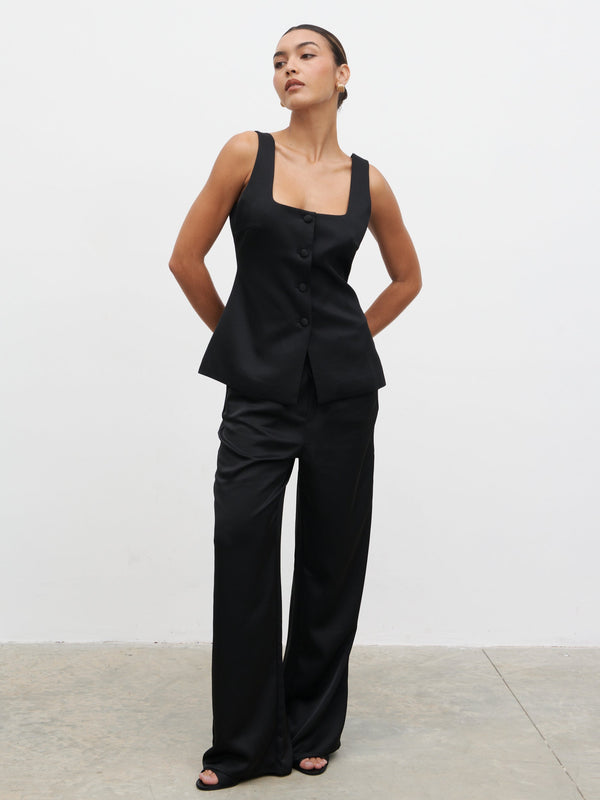 Pretty Lavish Breya Satin Waistcoat