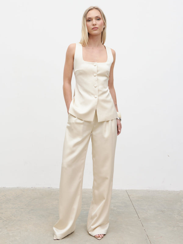 pretty lavish Breya Satin Waistcoat