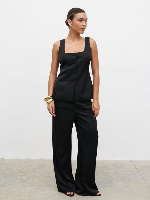 pretty lavish Breya Satin Waistcoat