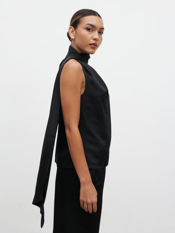 Pretty Lavish Breya Scarf Satin Top