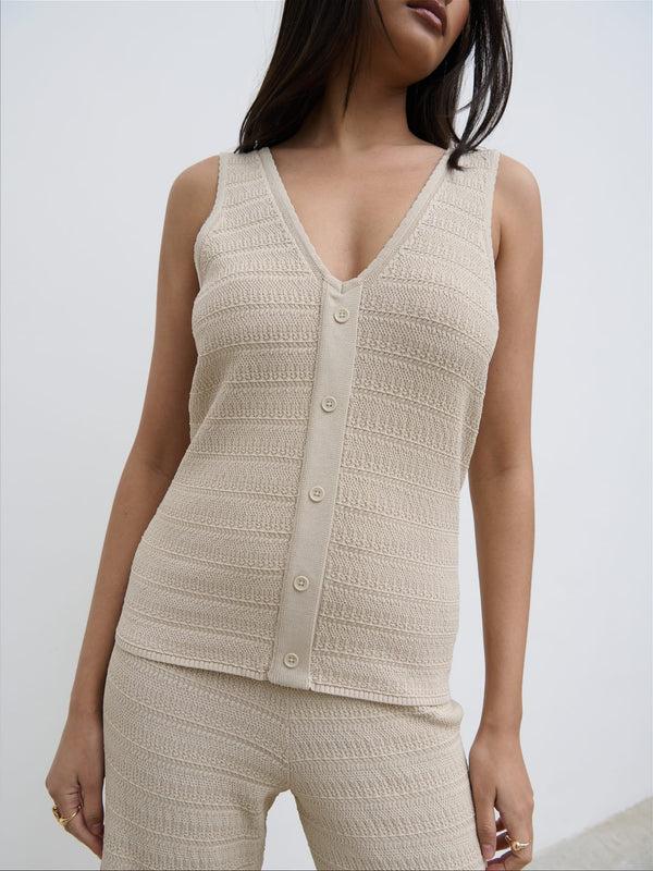 Pretty Lavish Bridget Crochet Knit Top