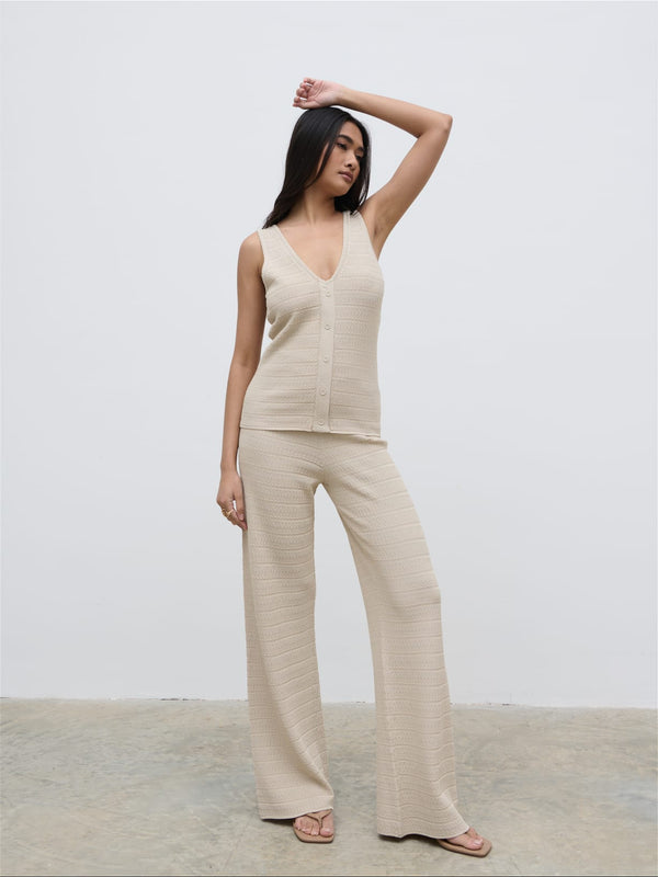 pretty lavish Bridget Crochet Knit Trousers