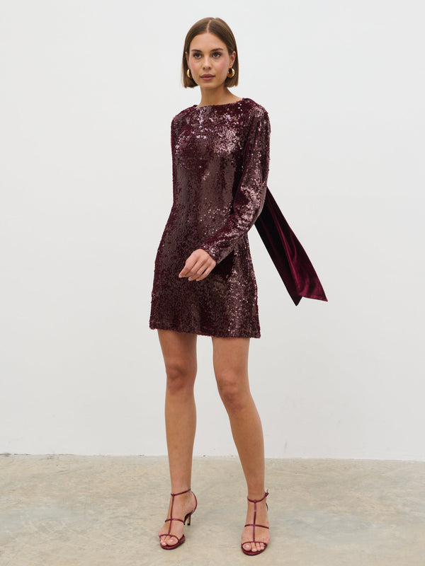 Pretty Lavish Brioni Sequin Bow Mini Dress