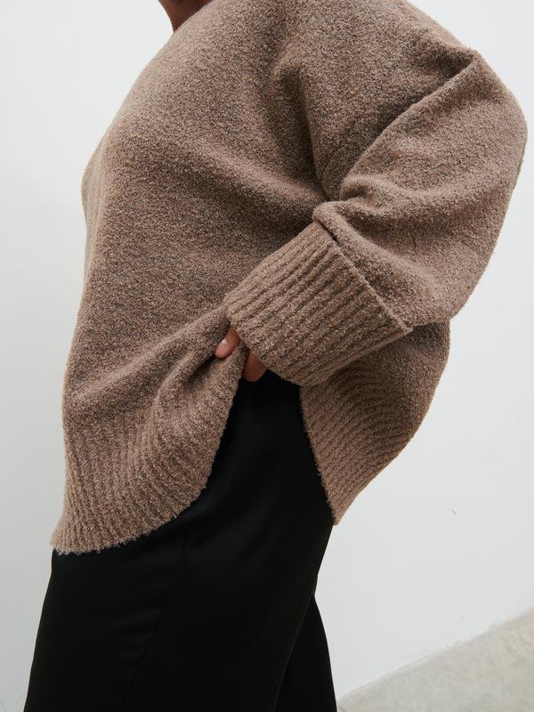 Pretty Lavish Camille Oversized Borg Jumper Curve