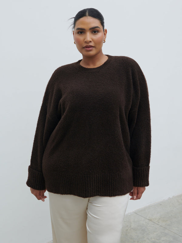 pretty lavish Camille Oversized Borg Jumper Curve