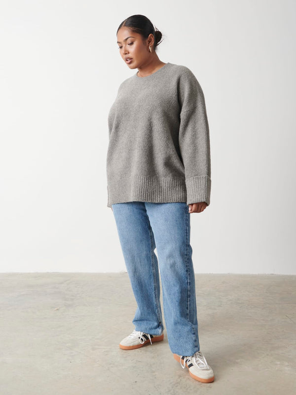 pretty lavish Camille Oversized Borg Jumper Curve