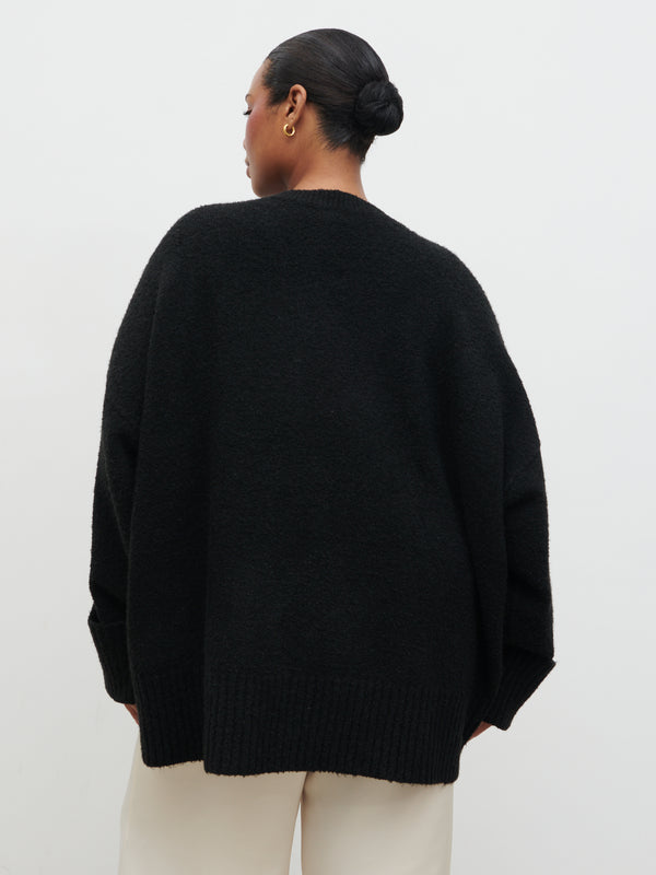 Pretty Lavish Camille Oversized Borg Jumper Curve