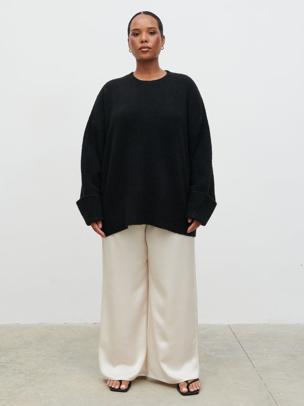 pretty lavish Camille Oversized Borg Jumper Curve