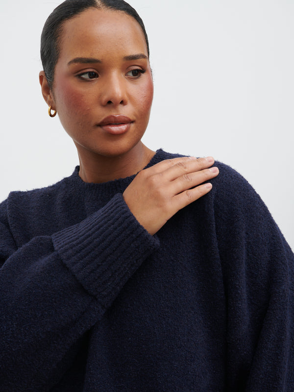 Pretty Lavish Camille Oversized Borg Jumper Curve