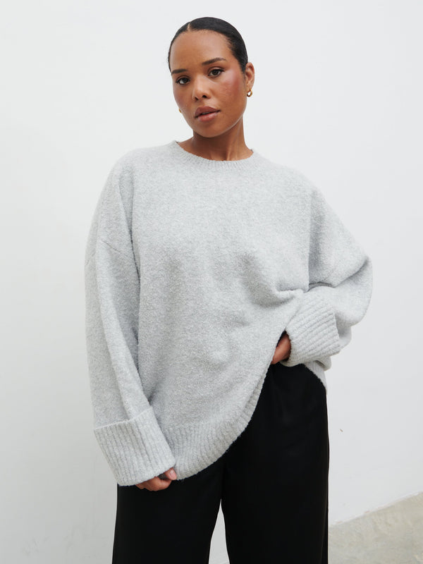 pretty lavish Camille Oversized Borg Jumper Curve