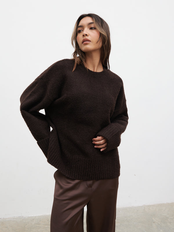 Pretty Lavish Camille Oversized Borg Jumper