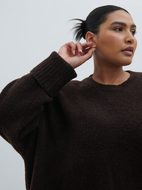Pretty Lavish Camille Oversized Knit Jumper Curve