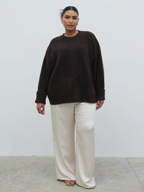 Pretty Lavish Camille Oversized Knit Jumper Curve