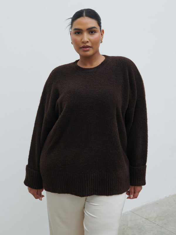 Pretty Lavish Camille Oversized Knit Jumper Curve