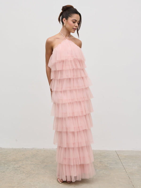 pretty lavish Carri Tulle Maxi Dress