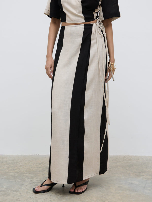 Pretty Lavish Chaya Printed Wrap Midaxi Skirt