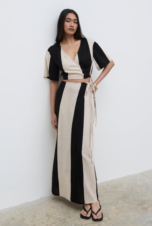 pretty lavish Chaya Printed Wrap Midaxi Skirt