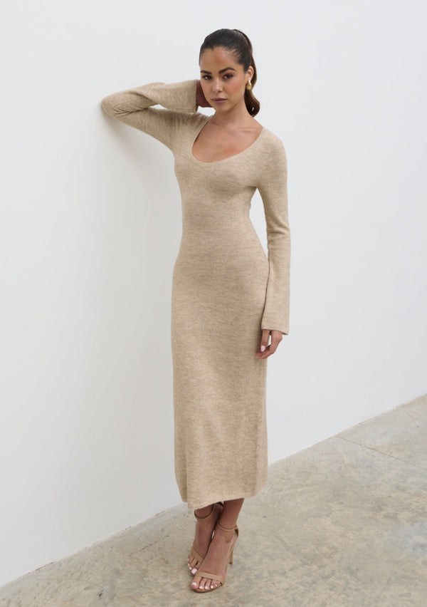 Pretty Lavish Clara Scoop Neck Knit Dress