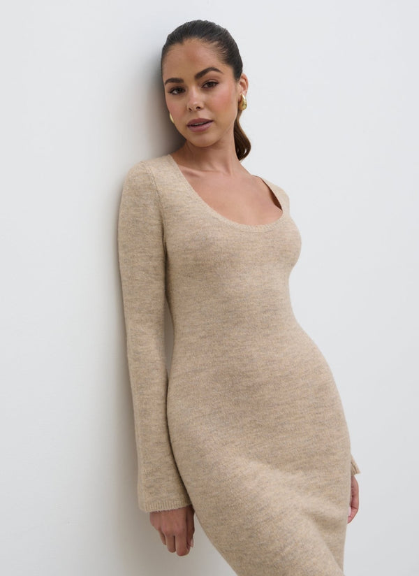 Pretty Lavish Clara Scoop Neck Knit Dress