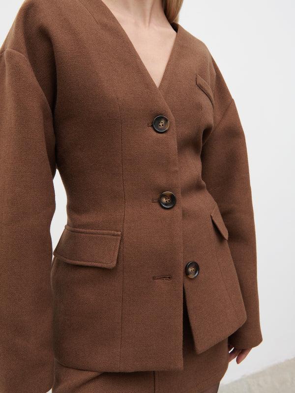 Pretty Lavish Colby Collarless Jacket