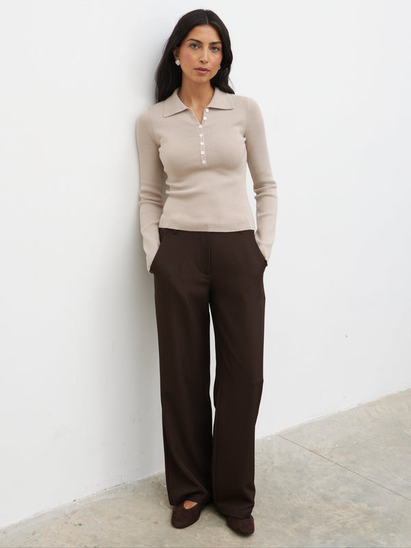 Pretty Lavish Colson Tailored Wide Leg Trousers