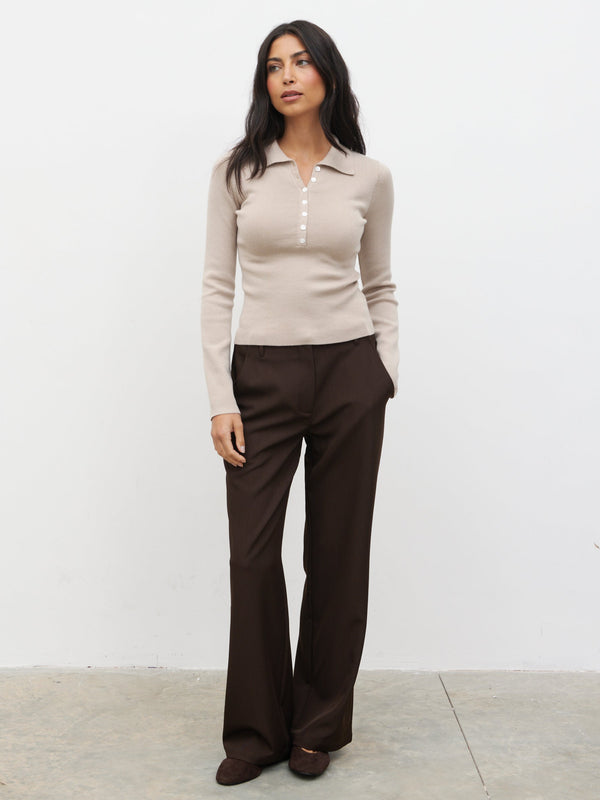 pretty lavish Colson Tailored Wide Leg Trousers