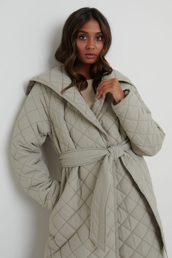 Pretty Lavish Denver Quilted Oversized Coat